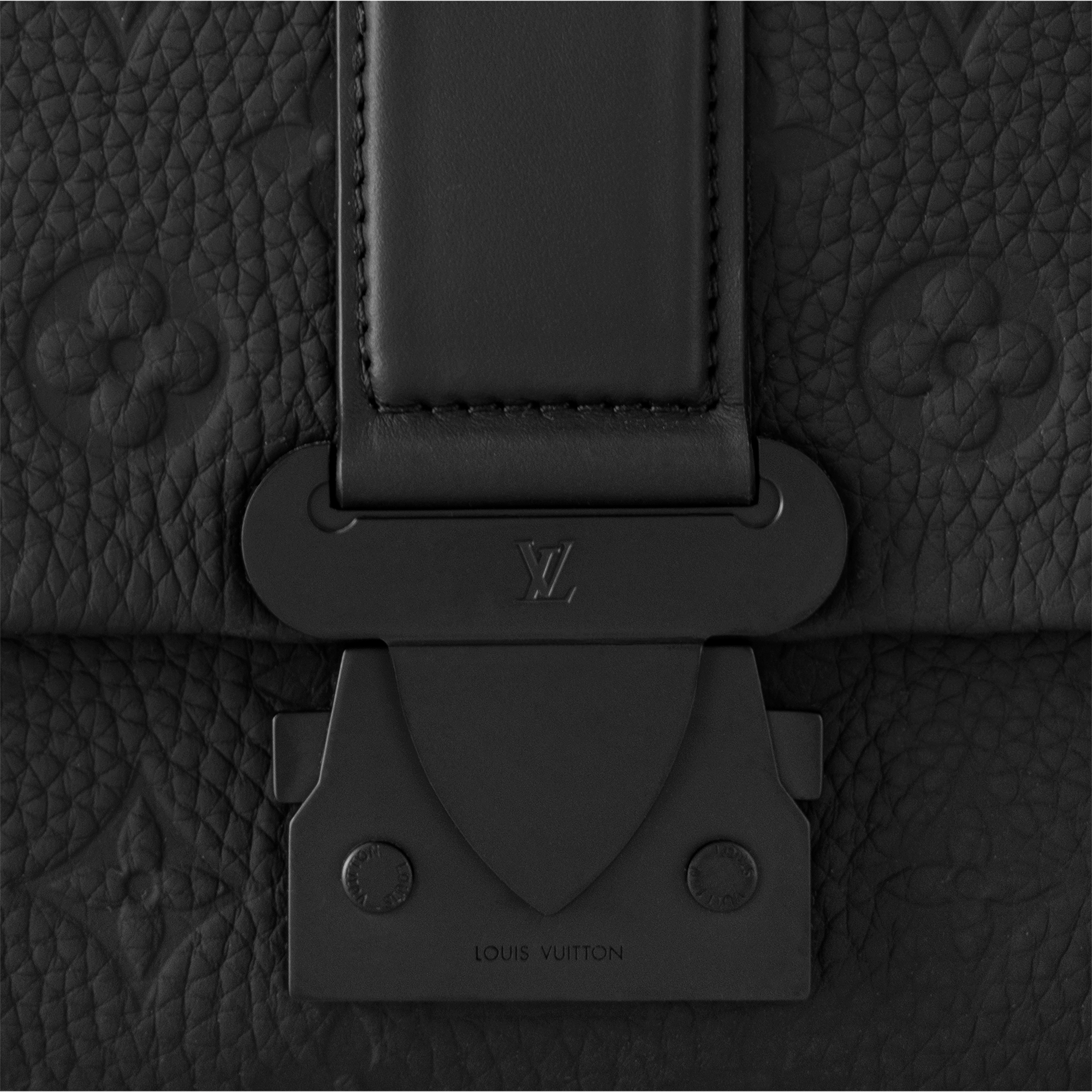 S-Cape Messenger Bag - Luxury Monogram Taurillon Leather Black